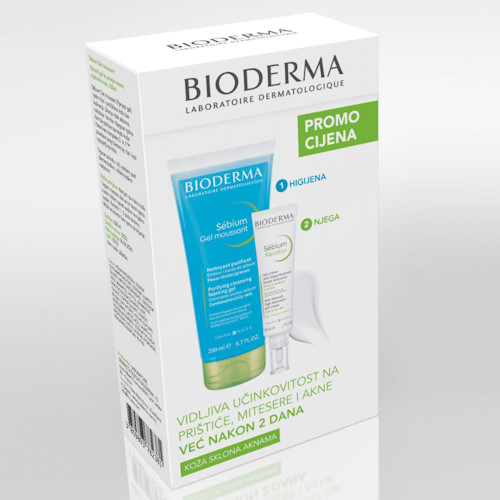 BIODERMA SEBIUM KERATO+ KREMA 30ML + SEBIUM PJENUŠAVI GEL 200ML